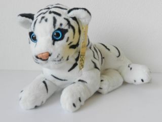 Obrázek z Tygr bílý ležící bokem plyš 30cm (48) 